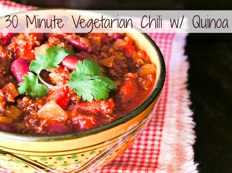 bowl of homemade vegan chili