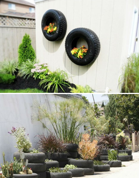 recycled-tires-planters