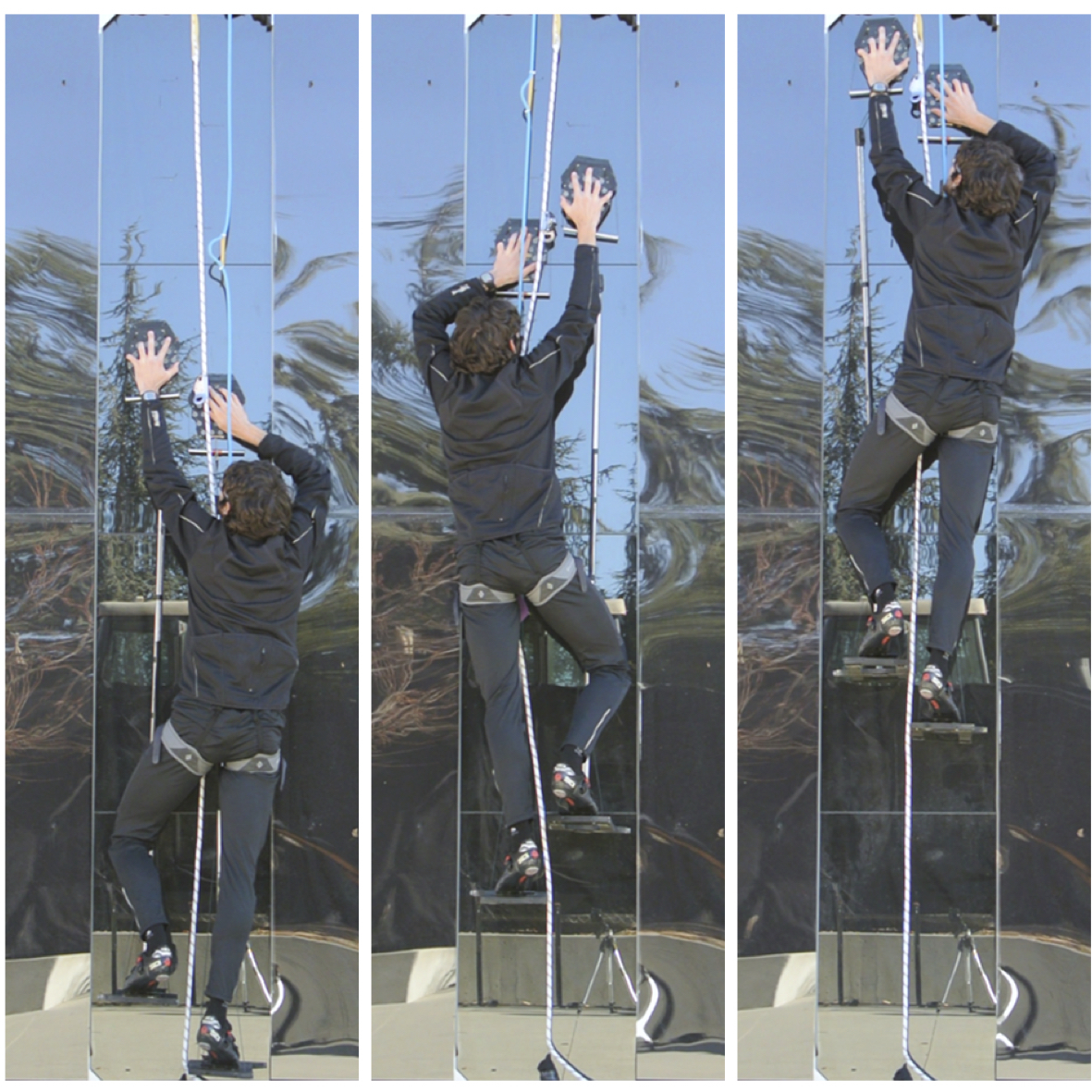 Stanford engineers climb walls using gecko-inspired climbing device...