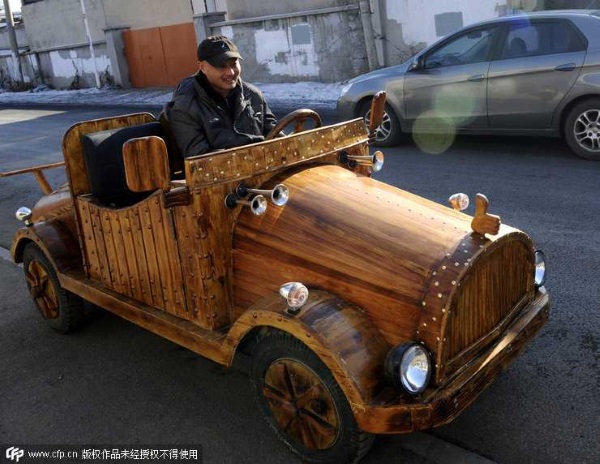 China wooden electric car cd3