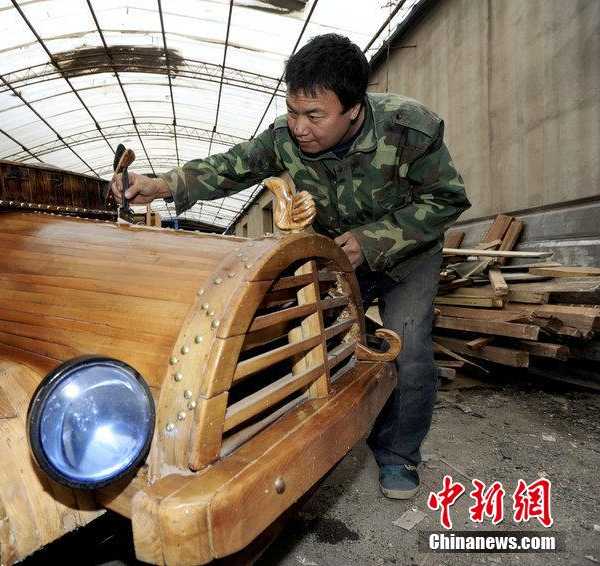 China wooden electric car t3