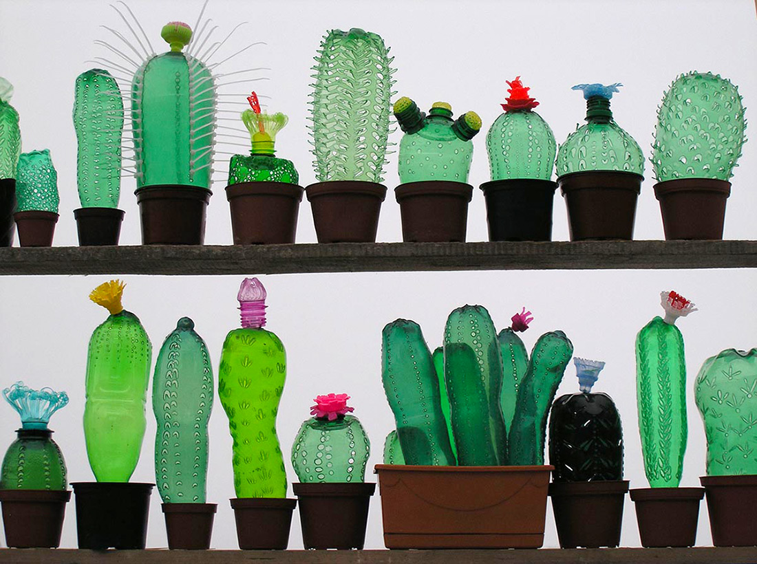 recycled bottle sculptures 1