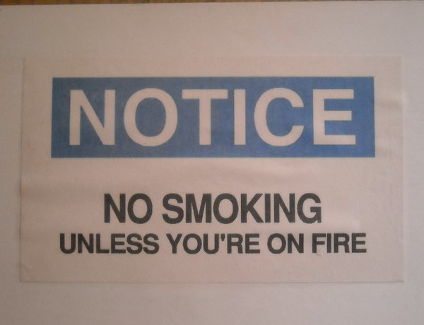 Cigarette Service: 12 More Nifty No Smoking Signs